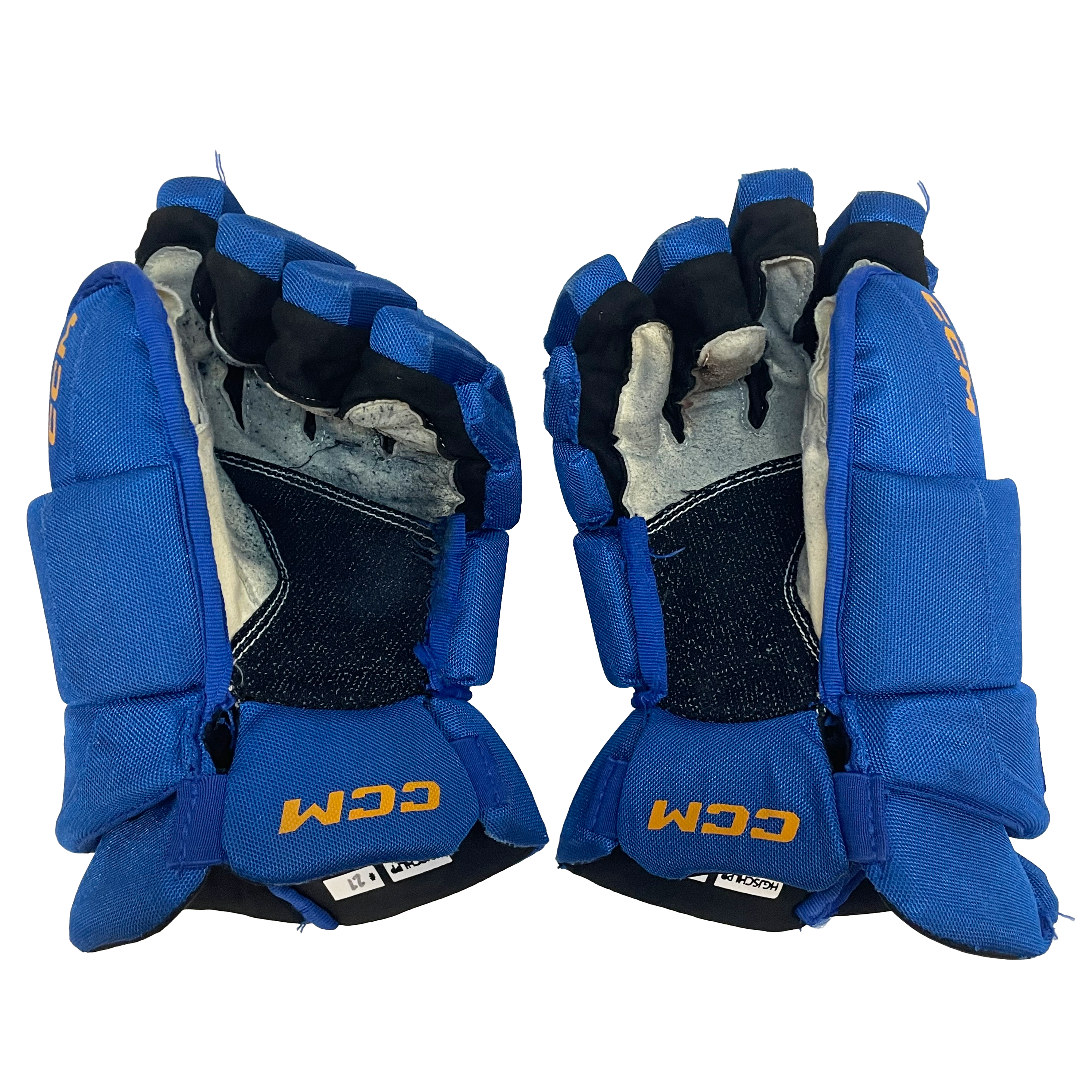 CCM HGJSPP - Gants WHL Pro Stock d'occasion (bleu/jaune)